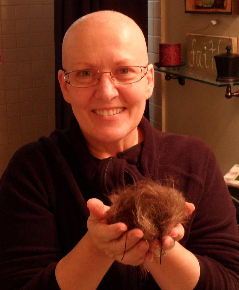 The day I shaved my hair ...chemo has begun.